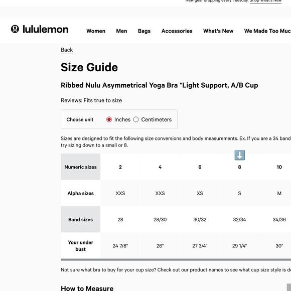 Lululemon Align Asymmetrical Bra Sz 8 S A/B New $58 Black Low Support Unpadded - Picture 12 of 14